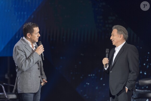 Exclusif - Dany Boon et Michel Drucker - Enregistrement de l'émission "Le Grand Show de l'Humour" au Zénith de Paris le 30 janvier 2017. L'émission sera diffusée sur France 2 le 4 février 2017. © Pierre Perusseau/Bestimage