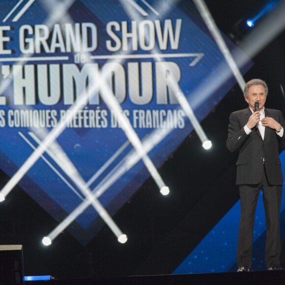 Exclusif - Michel Drucker - Enregistrement de l'émission "Le Grand Show de l'Humour" au Zénith de Paris le 30 janvier 2017. L'émission sera diffusée sur France 2 le 4 février 2017. © Pierre Perusseau/Bestimage
