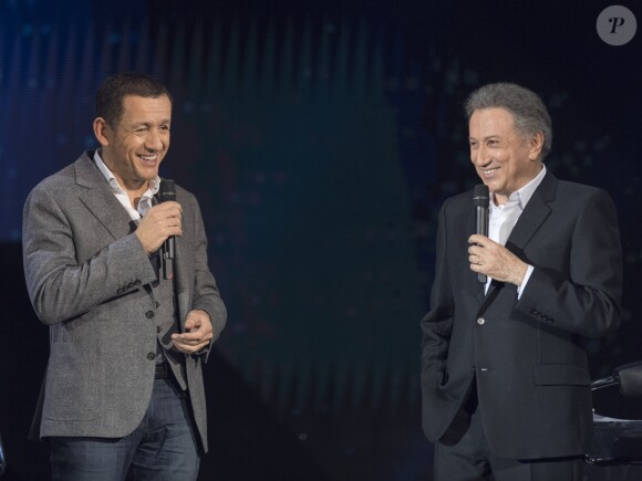 Exclusif - Dany Boon et Michel Drucker - Enregistrement de l'émission "Le Grand Show de l'Humour" au Zénith de Paris le 30 janvier 2017. L'émission sera diffusée sur France 2 le 4 février 2017. © Pierre Perusseau/Bestimage