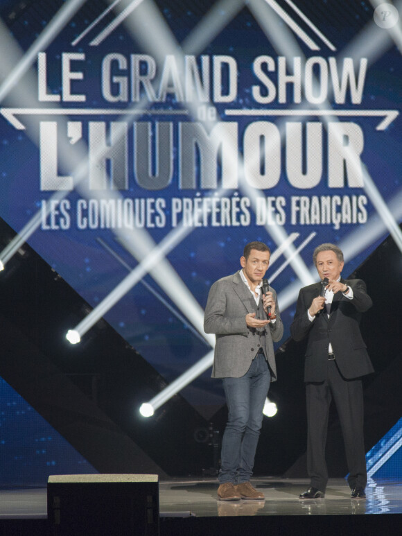 Exclusif - Dany Boon et Michel Drucker - Enregistrement de l'émission "Le Grand Show de l'Humour" au Zénith de Paris le 30 janvier 2017. L'émission sera diffusée sur France 2 le 4 février 2017. © Pierre Perusseau/Bestimage