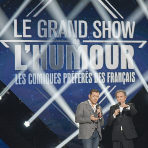 Exclusif - Dany Boon et Michel Drucker - Enregistrement de l'émission "Le Grand Show de l'Humour" au Zénith de Paris le 30 janvier 2017. L'émission sera diffusée sur France 2 le 4 février 2017. © Pierre Perusseau/Bestimage
