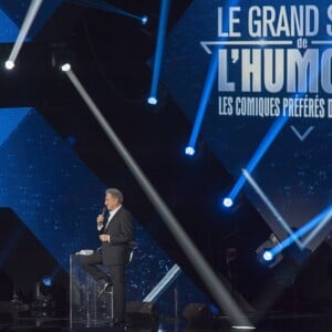 Exclusif - Laurent Gerra et Michel Drucker - Enregistrement de l'émission "Le Grand Show de l'Humour" au Zénith de Paris le 30 janvier 2017. L'émission sera diffusée sur France 2 le 4 février 2017. © Pierre Perusseau/Bestimage