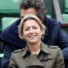 Anne-Sophie Lapix et son mari Arthur Sadoun - People dans les tribunes des internationaux de France de Roland Garros à Paris le 3 juin 2016. © Cyril Moreau / Bestimage
