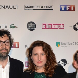 Bérengère Krief, André Dussollier, Julia Piaton à la 24e cérémonie des "Trophées du Film Français" au Palais Brongniart à Paris, le 02 février 2017. © Ramsamy Veeren/Bestimage