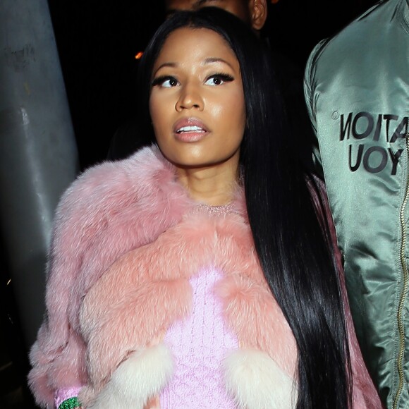 Nicki Minaj et son compagnon Meek Mill arrivent a la soirée d'anniversaire de Dj Khaled au restaurant Catch de West Hollywood le 19 novembre 2016