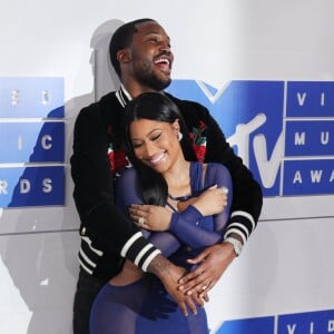 Nicki Minaj et son compagnon Meek Mill - Photocall des MTV Video Music Awards 2016 au Madison Square Garden à New York. Le 28 août 2016