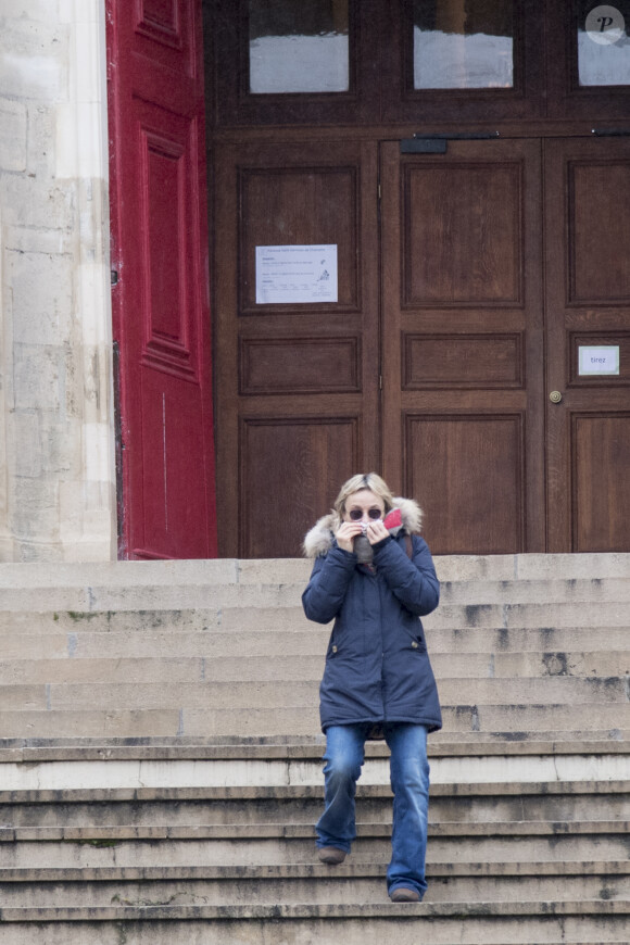 Obsèques d'Emmanuèle Riva en l'église Saint-Germain-de-Charonne à Paris, le 4 février 2017
