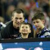 Tom Brady avec ses enfants lors de la finale du Super Bowl au NRG Stadium, Houston TX, le 5 février 2017.