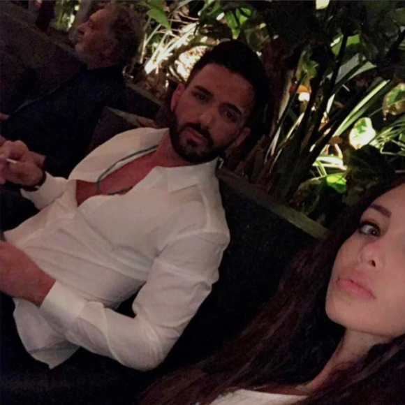 Thomas Vergara et Nabilla à Saint-Barth le 5 février 2017.