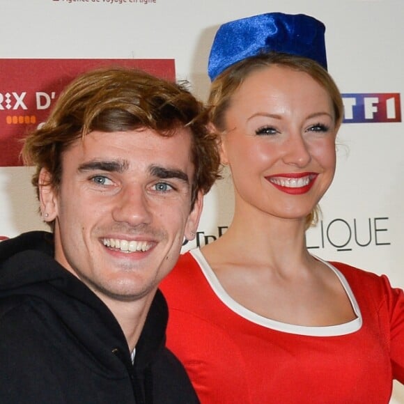 Antoine Griezmann lors de la 96ème édition du Prix d'Amérique Opodo à l'hippodrome de Paris-Vincennes, le 29 janvier 2017. © Guirec Coadic/Bestimage