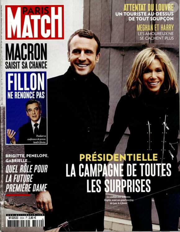 Couverture du magazine "Paris Match" en kiosques le 9 février 2017