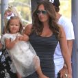Les soeurs Tamara Ecclestone et Petra Stunt Ecclestone sont allées déjeuner avec leurs filles Sophia et Lavinia au restaurant Ebaldi à Beverly Hills, le 27 août 2016