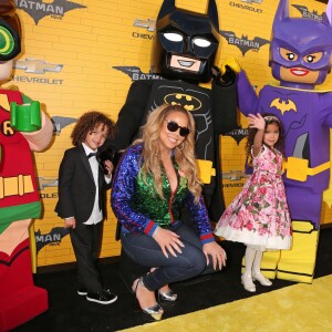 Mariah Carey et ses enfants Moroccan et Monroe à la première de ‘'The LEGO Batman Movie' au théâtre Regency Village à Westwood, le 4 février 2017