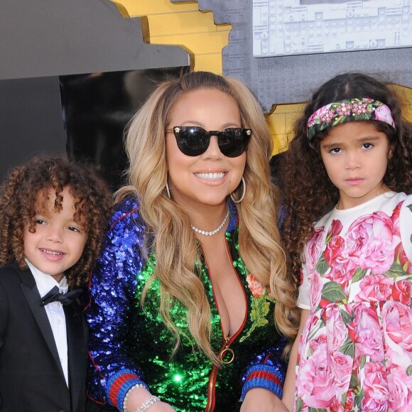 Mariah Carey et ses enfants Moroccan et Monroe à la première de ‘'The LEGO Batman Movie' au théâtre Regency Village à Westwood, le 4 février 2017 © Birdie Thompson/AdMedia via Zuma/Bestimage