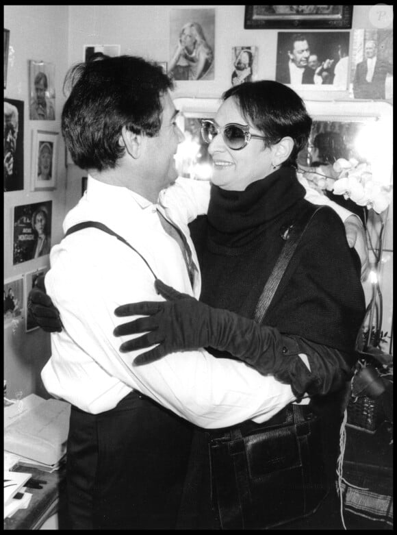 Jean-Claude Brialy et Barbara en 1984 à Paris.