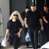 Blac Chyna, enceinte, et son fiancé Rob Kardashian quittent leur hôtel de Miami le 18 mai 2016