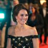 Catherine Kate Middleton (robe Alexander McQueen), la duchesse de Cambridge arrive à la cérémonie des British Academy Film Awards (BAFTA) au Royal Albert Hall à Londres, le 12 février 2017.