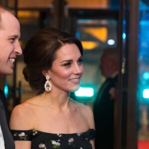 Le prince William et Catherine Kate Middleton, la duchesse de Cambridge arrivent à la cérémonie des British Academy Film Awards (BAFTA) au Royal Albert Hall à Londres, le 12 février 2017.