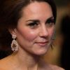 Kate Middleton, la duchesse de Cambridge arrive à la cérémonie des British Academy Film Awards (BAFTA) au Royal Albert Hall à Londres, le 12 février 2017.