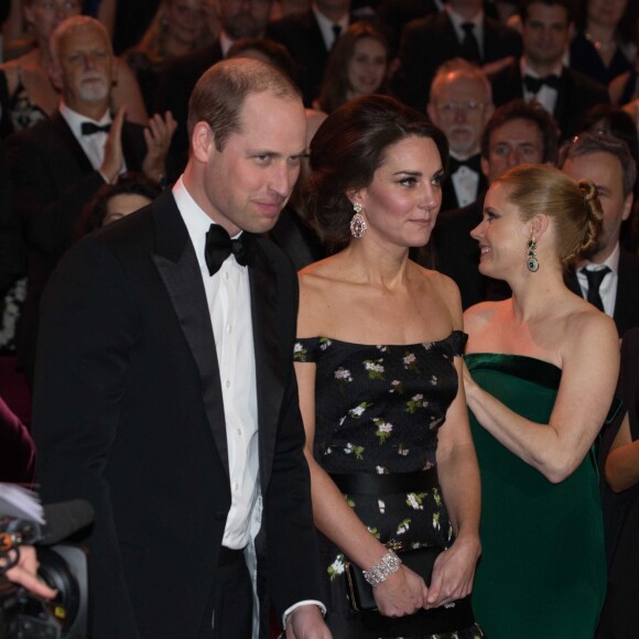 Le prince William et Catherine Kate Middleton, la duchesse de Cambridge arrivent à la cérémonie des British Academy Film Awards (BAFTA) au Royal Albert Hall à Londres, le 12 février 2017.