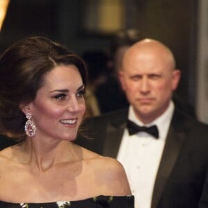 Le prince William et Catherine Kate Middleton, la duchesse de Cambridge arrivent à la cérémonie des British Academy Film Awards (BAFTA) au Royal Albert Hall à Londres, le 12 février 2017.