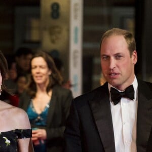 Le prince William et Catherine Kate Middleton, la duchesse de Cambridge arrivent à la cérémonie des British Academy Film Awards (BAFTA) au Royal Albert Hall à Londres, le 12 février 2017.