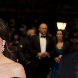 Le prince William et Catherine Kate Middleton, la duchesse de Cambridge arrivent à la cérémonie des British Academy Film Awards (BAFTA) au Royal Albert Hall à Londres, le 12 février 2017.