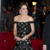 Kate Middleton (robe Alexander McQueen), la duchesse de Cambridge arrive à la cérémonie des British Academy Film Awards (BAFTA) au Royal Albert Hall à Londres, le 12 février 2017.