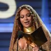 Beyoncé, enceinte, à la 59e édition des Grammy Awards au Staples Center de Los Angeles le 12 février 2017