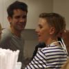 Scarlett Johansson et son mari Romain Dauriac - L'actrice américaine Scarlett Johansson a bien joué les serveuses d'un jour ce samedi 22 octobre 2016, derrière le comptoir de sa boutique de pop corn gourmet, inaugurée dans le quartier du Marais à Paris, France.