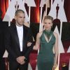 Scarlett Johansson et son mari Romain Dauriac - People à la 87ème cérémonie des Oscars à Hollywood, le 22 février 2015.