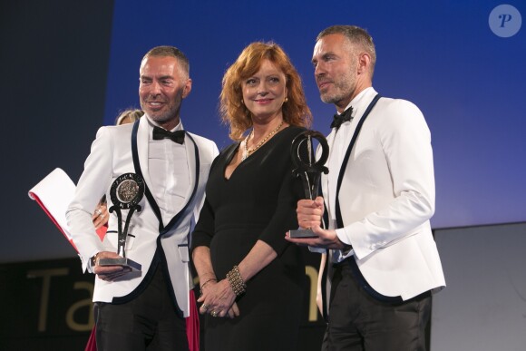 Dean Caten, Susan Sarandon, Dan Caten - Cérémonie de remise des prix lors du 62e Festival du Film de Taormine. Le 12 juin 2016