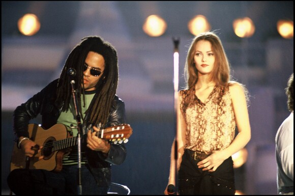 Vanessa Paradis et Lenny Kravitz en février 1993.