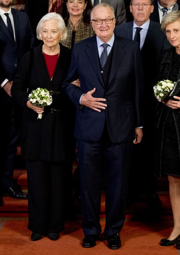 La reine Paola, le roi Albert II et la princesse Astrid de Belgique lors de la Fête du Roi, le 15 novembre 2016