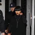 Rob Kardashian et sa fiancée Blac Chyna sortent de leur hôtel pour aller au Bijou Nightclub à Boston, le 17 avril 2016.