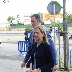 L'infante Cristina d'Espagne et son mari Inaki Urdangarin arrivent au tribunal de Palma de Majorque le 14 juin 2016 vers la fin du procès de l'affaire Noos.
