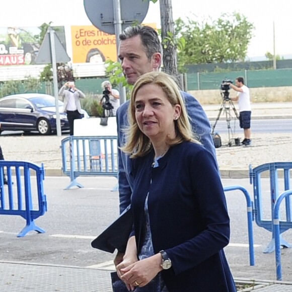 L'infante Cristina d'Espagne et son mari Inaki Urdangarin arrivent au tribunal de Palma de Majorque le 14 juin 2016 vers la fin du procès de l'affaire Noos.