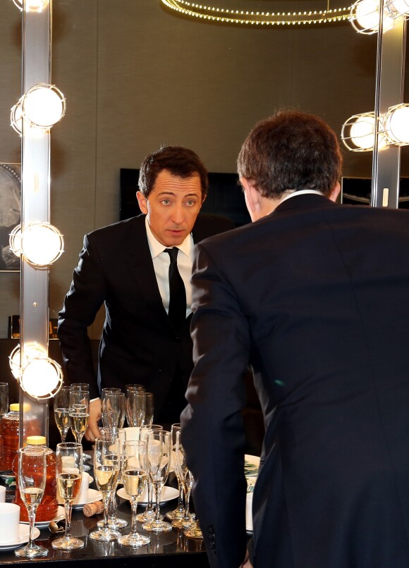 Exclusif - Gad Elmaleh dans la loge après le spectacle "Oh My Gad" au "Carnegie Hall" à New York City, New York, Etats-Unis, le 11 février 2017. © Domique Jacovides/Bestimage