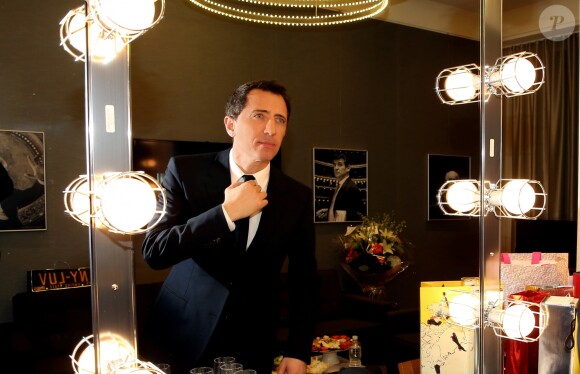 Exclusif - Gad Elmaleh dans la loge après le spectacle "Oh My Gad" au "Carnegie Hall" à New York City, New York, Etats-Unis, le 11 février 2017. © Domique Jacovides/Bestimage