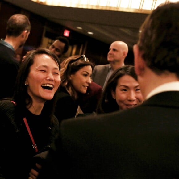 Exclusif - Soon Yi (femme de Woody Allen) dans la loge après le spectacle de Gad Elmaleh "Oh My Gad" au "Carnegie Hall" à New York City, New York, Etats-Unis, le 11 février 2017. © Domique Jacovides/Bestimage