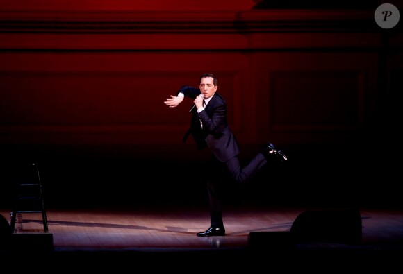 Exclusif - Gad Elmaleh se produit sur la mythique scène du "Carnegie Hall" à New York, avec son spectacle "Oh My Gad", entièrement joué en anglais. New York, le 11 février 2017. © Dominique Jacovides/Bestimage