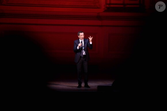 Exclusif - Gad Elmaleh se produit sur la mythique scène du "Carnegie Hall" à New York, avec son spectacle "Oh My Gad", entièrement joué en anglais. New York, le 11 février 2017. © Dominique Jacovides/Bestimage
