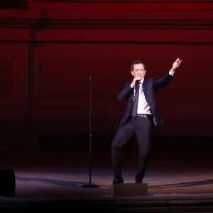 Exclusif - Gad Elmaleh se produit sur la mythique scène du "Carnegie Hall" à New York, avec son spectacle "Oh My Gad", entièrement joué en anglais. New York, le 11 février 2017. © Dominique Jacovides/Bestimage