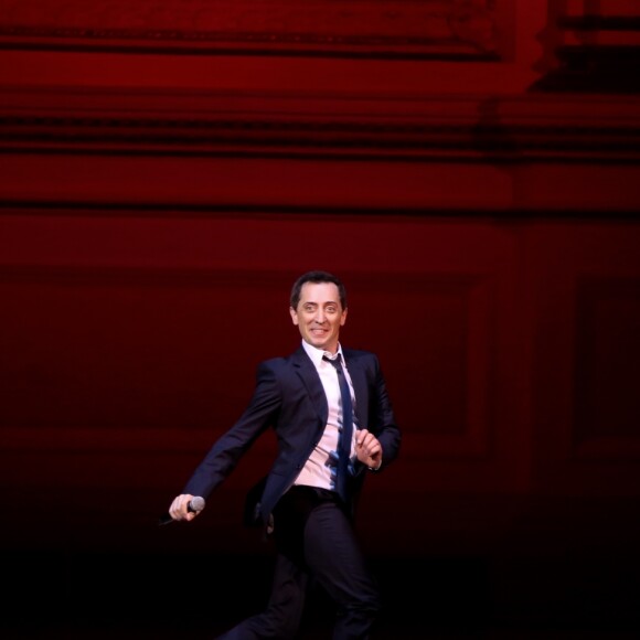 Exclusif - Gad Elmaleh se produit sur la mythique scène du "Carnegie Hall" à New York, avec son spectacle "Oh My Gad", entièrement joué en anglais. New York, le 11 février 2017. © Dominique Jacovides/Bestimage