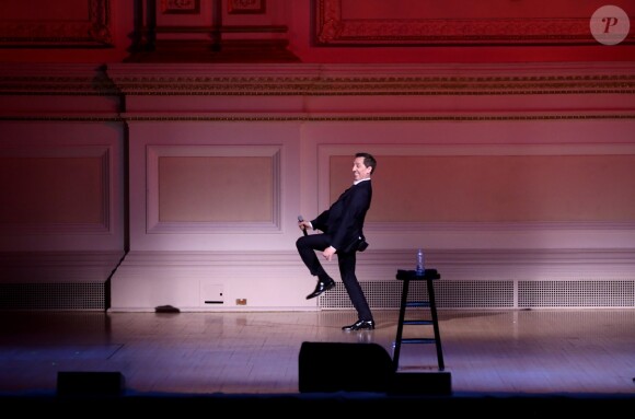 Exclusif - Gad Elmaleh se produit sur la mythique scène du "Carnegie Hall" à New York, avec son spectacle "Oh My Gad", entièrement joué en anglais. New York, le 11 février 2017. © Dominique Jacovides/Bestimage