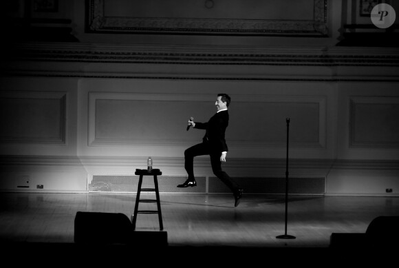 Exclusif - Gad Elmaleh se produit sur la mythique scène du "Carnegie Hall" à New York, avec son spectacle "Oh My Gad", entièrement joué en anglais. New York, le 11 février 2017. © Dominique Jacovides/Bestimage