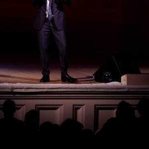 Exclusif - Gad Elmaleh se produit sur la mythique scène du "Carnegie Hall" à New York, avec son spectacle "Oh My Gad", entièrement joué en anglais. New York, le 11 février 2017. © Dominique Jacovides/Bestimage