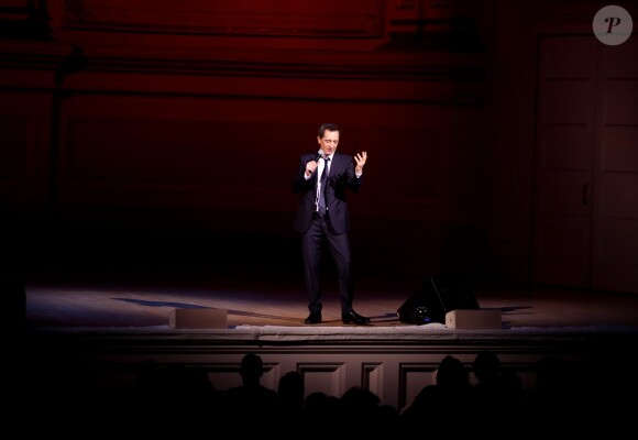 Exclusif - Gad Elmaleh se produit sur la mythique scène du "Carnegie Hall" à New York, avec son spectacle "Oh My Gad", entièrement joué en anglais. New York, le 11 février 2017. © Dominique Jacovides/Bestimage