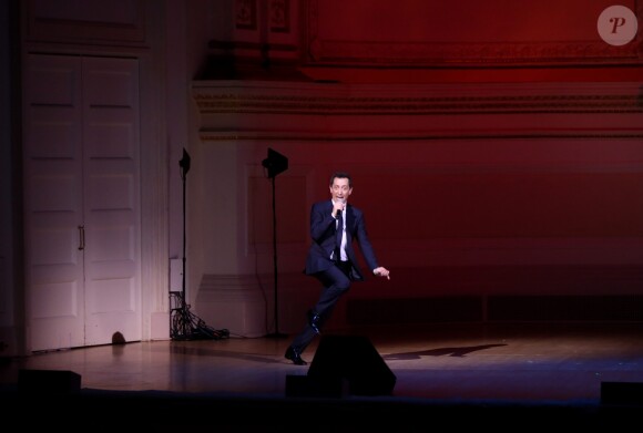 Exclusif - Gad Elmaleh se produit sur la mythique scène du "Carnegie Hall" à New York, avec son spectacle "Oh My Gad", entièrement joué en anglais. New York, le 11 février 2017. © Dominique Jacovides/Bestimage
