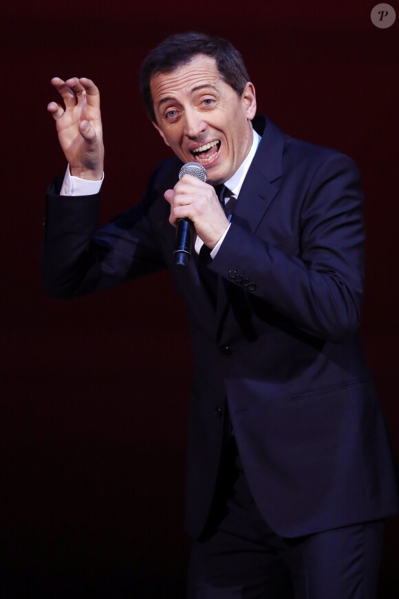 Exclusif - Gad Elmaleh se produit sur la mythique scène du "Carnegie Hall" à New York, avec son spectacle "Oh My Gad", entièrement joué en anglais. New York, le 11 février 2017. © Dominique Jacovides/Bestimage